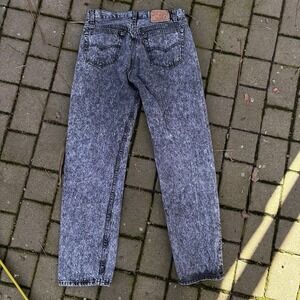 Vintage Levis 501 Jeans Mens 30x30 Black Denim Acid Wash 501 XX Made In USA